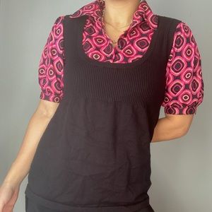 Y2k blouse and vest SET